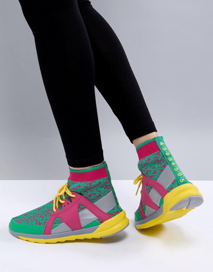 Asos 4505 Multi Sneaker With Sock Detail - Multi