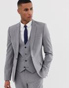 Asos Design Super Skinny Suit Jacket In Mid Gray