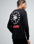 Bando Forever Back Print Long Sleeve Top - Black