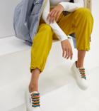 Superga 2790 White Chunky Sneakers With Rainbow Laces - White