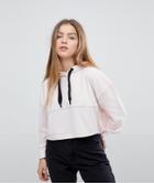 Noisy May Petite Cropped Hoodie Sweater - Pink