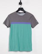 Asos 4505 Training T-shirt With Color Block-blues