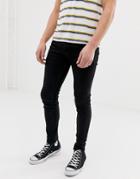 Threadbare Super Skinny Riley Jeans In Black - Black