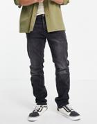 Jack & Jones Slim Fit Jeans In Washed Black