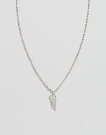 Chained & Able Wingpendant Necklace In Silver