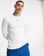 Nike Training Dri-fit Legend Back Print Long Sleeve T-shirt In White