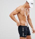 Ellesse Swim Shorts With Taping In Black - Blue
