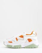 Topshop Crouch Chunky Lace Up Skater Sneakers In Multi
