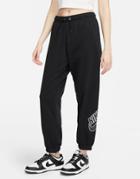 Nike Leopard Futura Cuffed Fleece Sweapants In Black