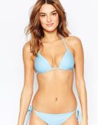 South Beach Mix And Match Molded Triangle Bikini Top - Blue