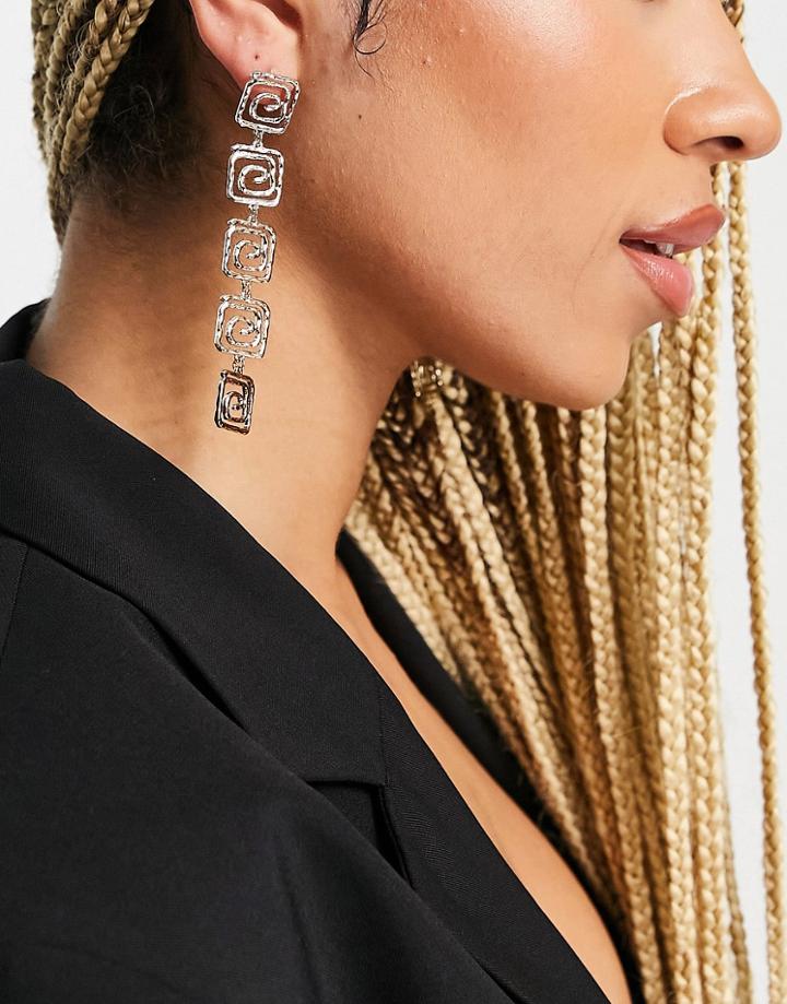 Topshop Swirl Drop Earrings In Gold