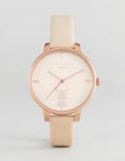 Ted Baker Kate Ballerina Leather Watch In Pink - Pink