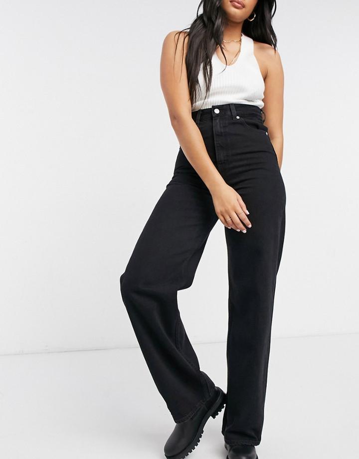 Levi's High Loose Wide Leg Jeans In Black