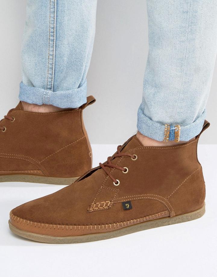 Farah Drape Hi Chukka Boot - Brown