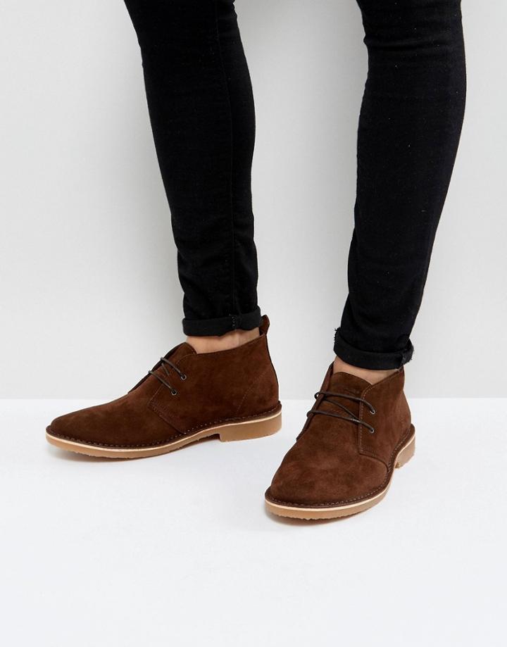 Jack & Jones Gobi Suede Desert Boots In Brown - Brown