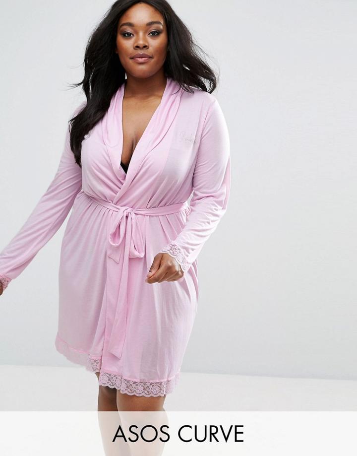 Asos Curve Bridesmaid Robe - Pink