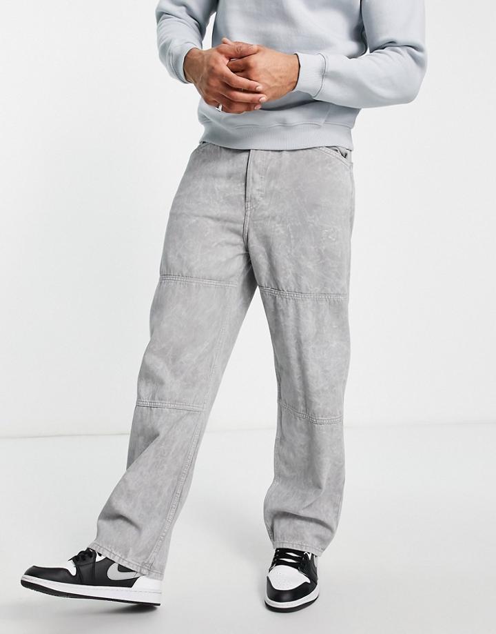 Weekday Galaxy Utility Jeans In Concrete Gray-blue