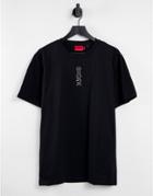 Hugo Durned213 Small Vertical Tonal Logo T-shirt In Black