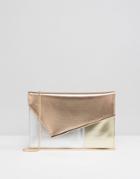 New Look Carrie Plain Clutch - Gold