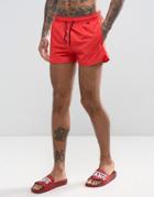 Bershka Swim Short In Red - Red