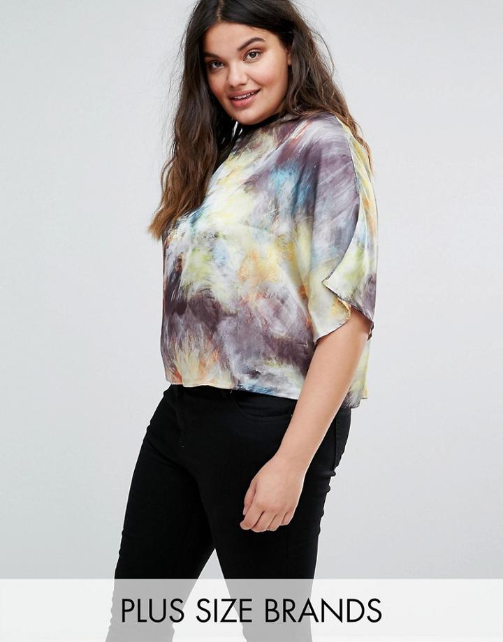 Elvi Printed Box Top - Green