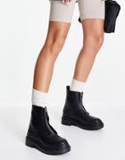 Raid Missellie Chunky Ankle Boots With Zip In Black