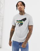 Abz London Stripe Wasp Print T-shirt - Gray