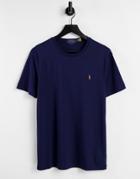 Polo Ralph Lauren Multi Player Logo Pima Jersey T-shirt In Navy
