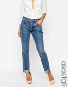 Asos Tall Carrot Boyfriend Jean - Mid Blue