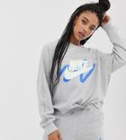 Nike Archive Exclusive To Asos Gray Scribble Logo Sweatshirt