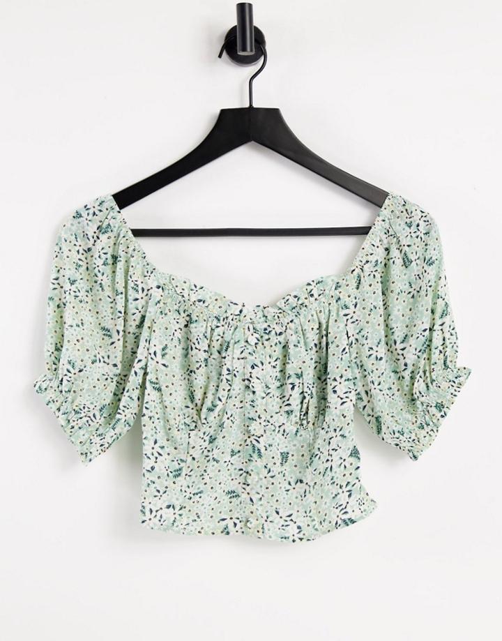Urban Bliss Floral Cupped Top In Multi