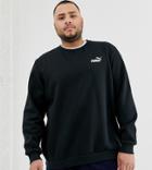 Puma Plus Essentials Sweatshirt With Small Logo In Black - Black