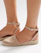 Asos Jinx Studded Two Part Espadrilles - Taupe