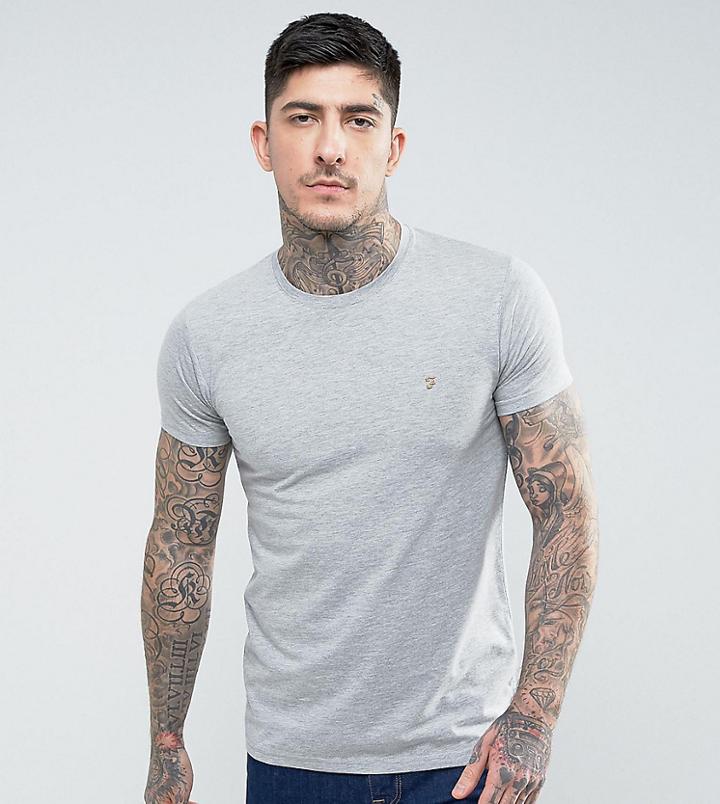 Farah Farris Slim Fit T-shirt In Gray - Gray