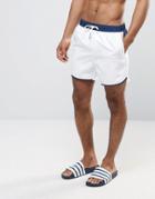 Another Influence Color Block Curved Hem Swim Shorts - Navy
