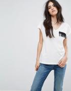 Vila Tulle Ruffle T-shirt - Multi