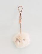Ted Baker Faux Fur Bag Pom In Pink - Pink