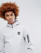 Timberland Hooded Softshell Jacket In Light Gray - Gray