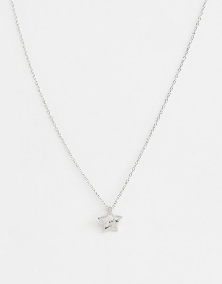 Johnny Loves Rosie Star Giftcard Necklace - Silver