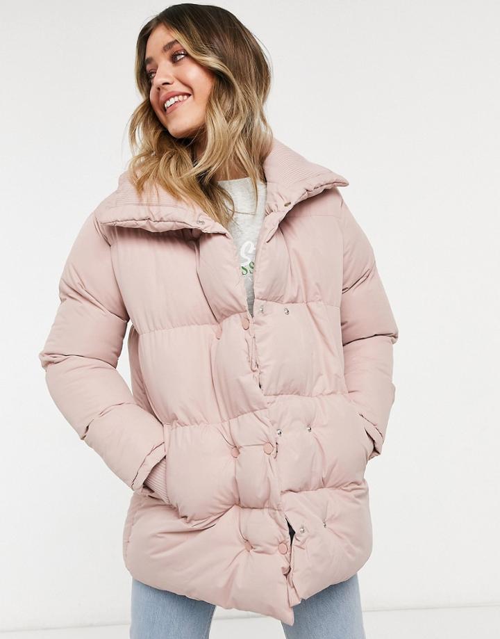 Threadbare Dorata Padded Coat-pink