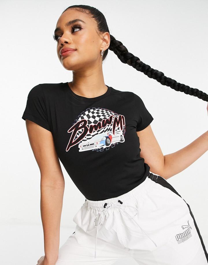 Puma Bmw Vintage Graphic T-shirt In Black