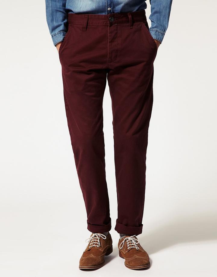 Dr Denim Donk Chinos - Red