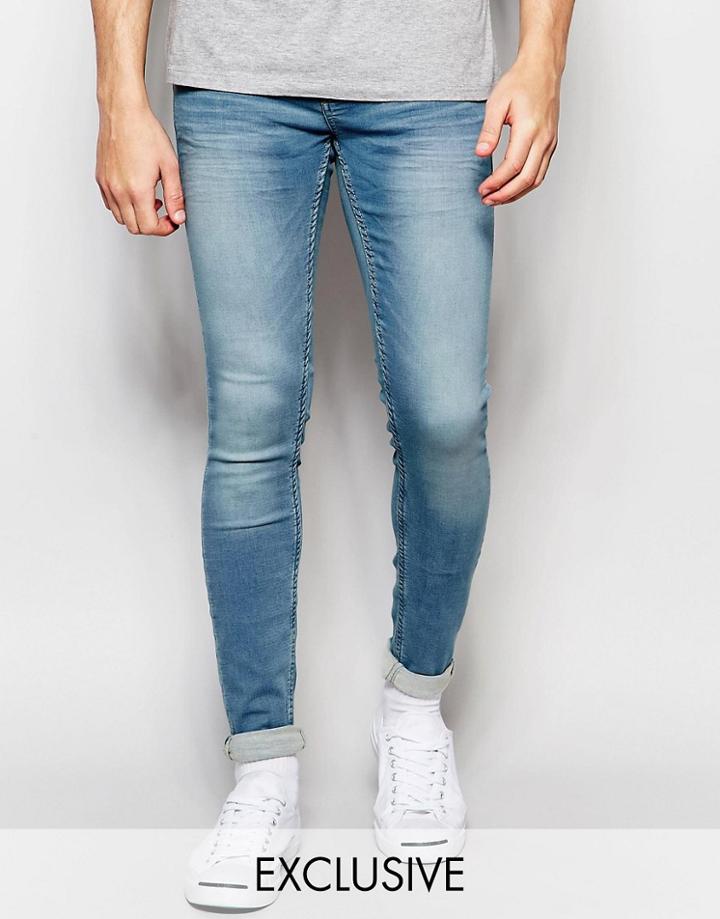 Blend Jeans Lunar Super Skinny Fit Vintage Light Wash - Light Blue