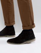 Ben Sherman Desert Boots In Black - Black