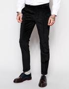 Noose & Monkey Skinny Fit Suit Pants In Velvet - Black