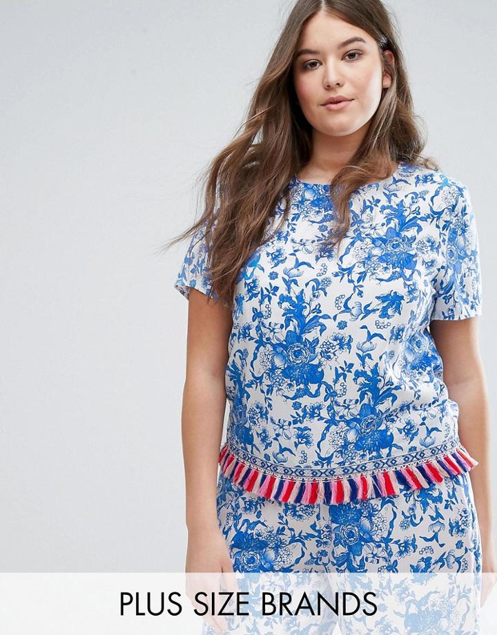 Alice & You Co-ord Top With Tassel Trim - Multi