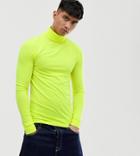 Collusion Roll Neck Neon T-shirt - Green