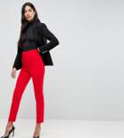 Asos Tall Tailored Slim Clean Pants - Red