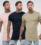 Asos Design Super Longline T-shirt 3 Pack Save - Multi