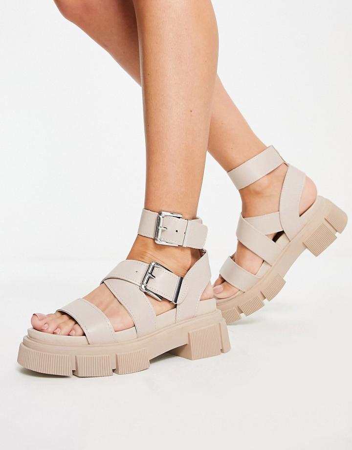 Schuh Toulouse Super Chunky Flatform Sandals In Beige Drench-neutral